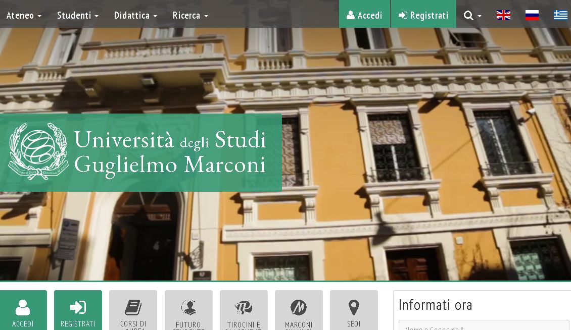 古列尔莫·马可尼大学 University of guglielmo Marconi